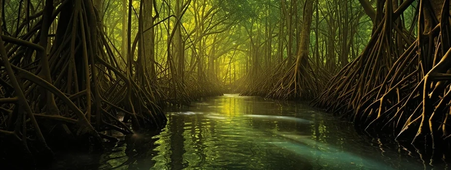 Local community members working together to restore mangroves